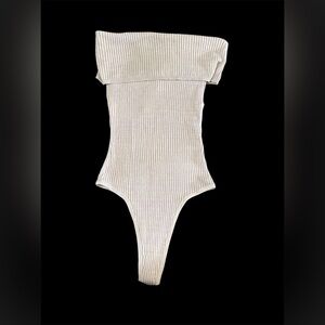 Free People Knit Off the shoulder bodysuit